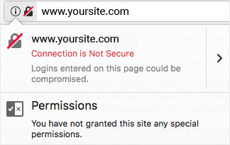 Firefox not secure warning
